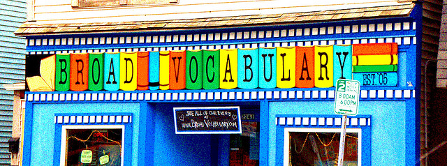"Broad Vocabulary Bookstore" © Galen Smith; Creative Commons license