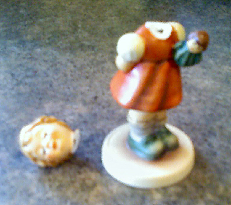 Photo of broken Hummel figurine © Jerry; Creative Commons license