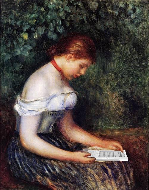 The Kindle Reader (A Young Girl Seated), after Renoir