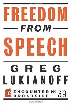 "Freedom from Speech" (book cover)