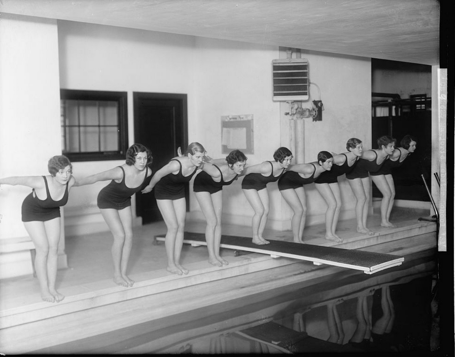 "Marjorie Webster School, Swimmers" from the Harris & Ewing Collection; U.S Library of Congress