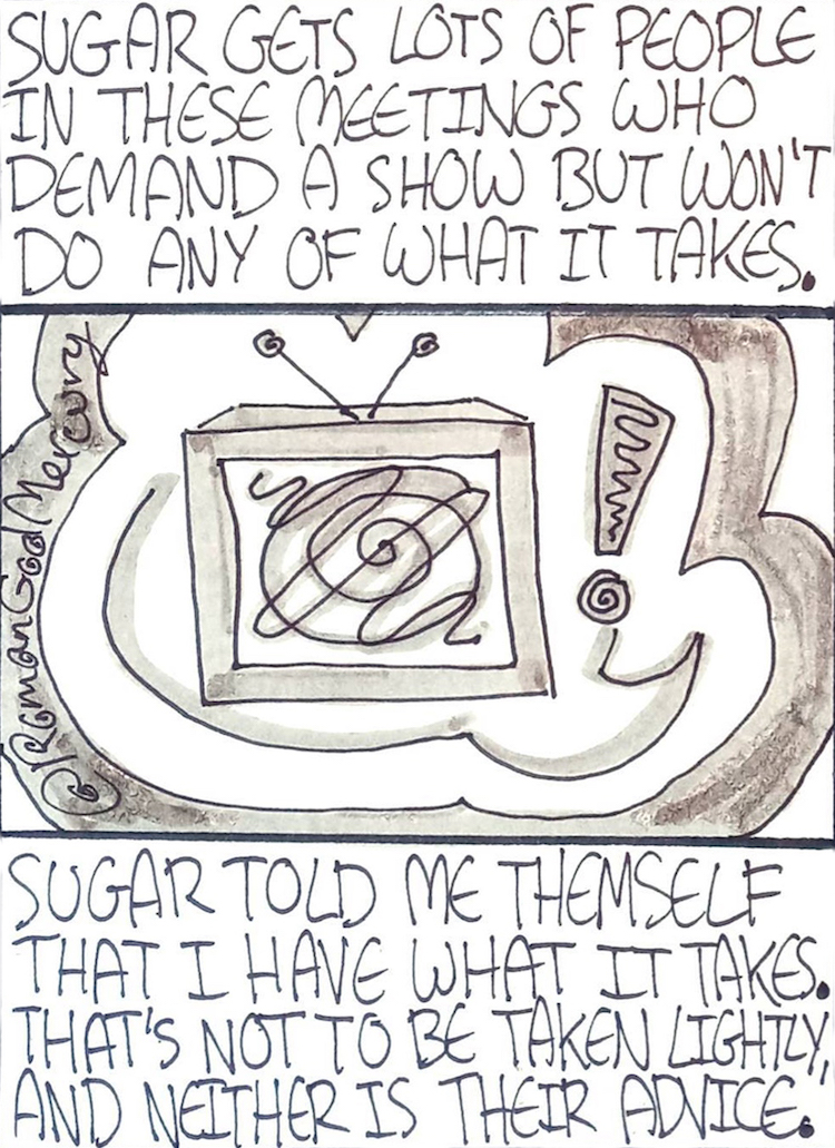 Rebecca Sugar Comic (panel 15) © Mercury-Marvin Sunderland; used by permission