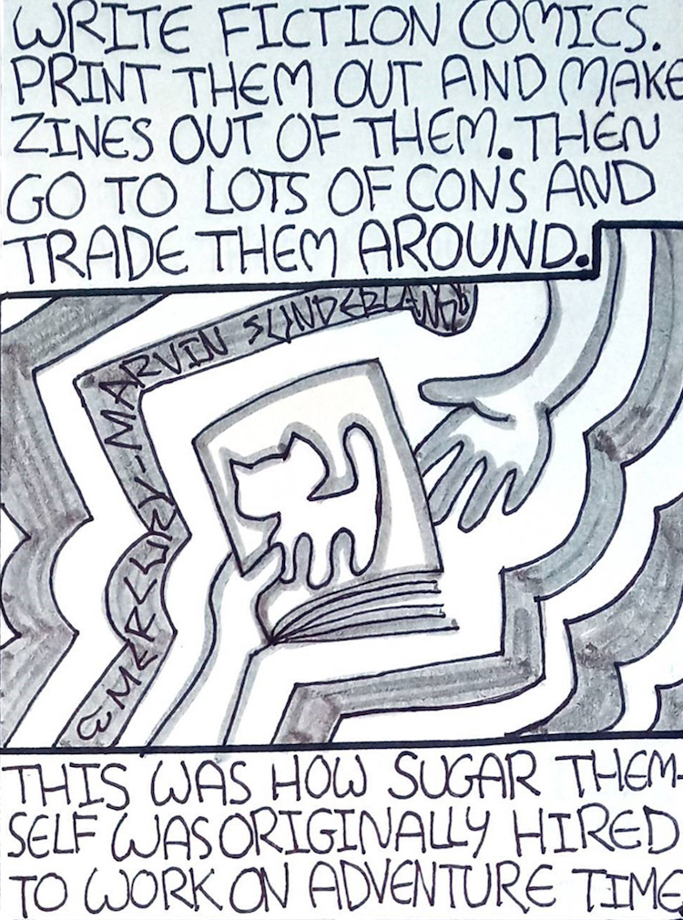 Rebecca Sugar Comic (panel 2) © Mercury-Marvin Sunderland; used by permission