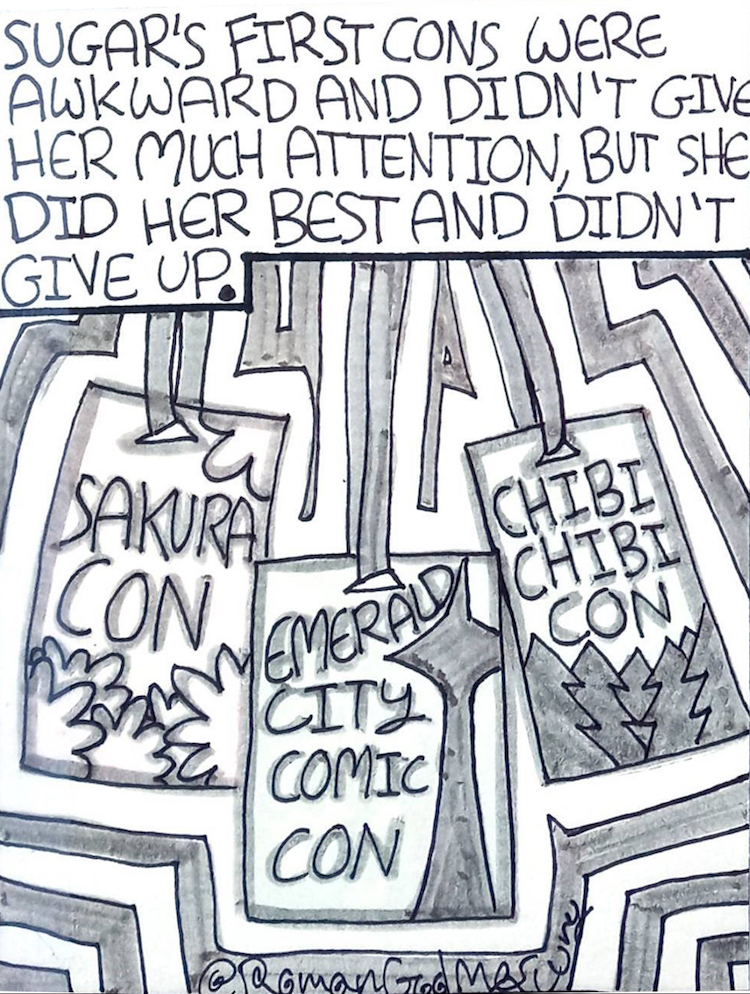 Rebecca Sugar Comic (panel 3) © Mercury-Marvin Sunderland; used by permission