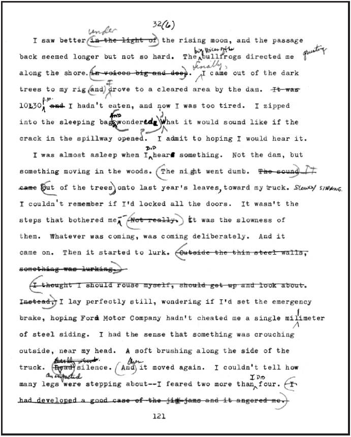 A sheet from the fourth draft as edited by Jack LaZebnik © William Trogdon