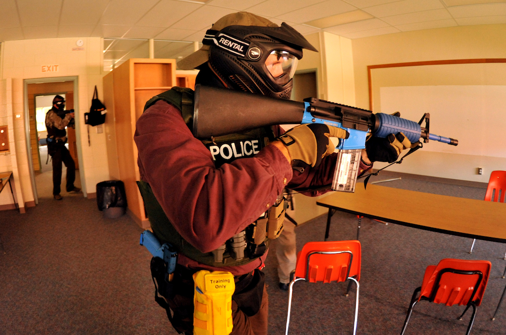 "Backing the Blue" © Staff Sgt. Susan L. Davis, U.S. Air Force photo; Public Domain