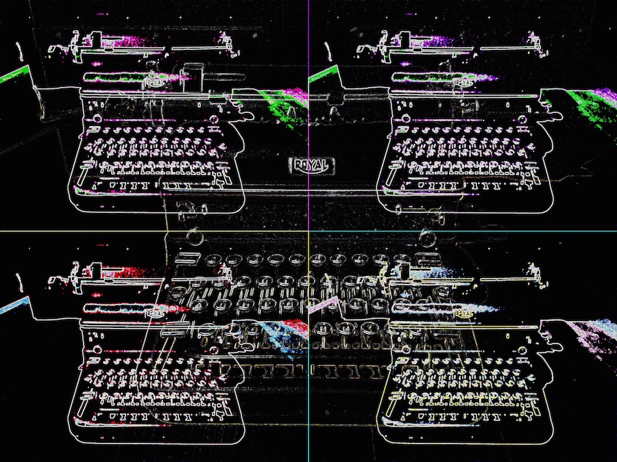 "Typing up a Storm" © Abbe Mogell; used by permission]