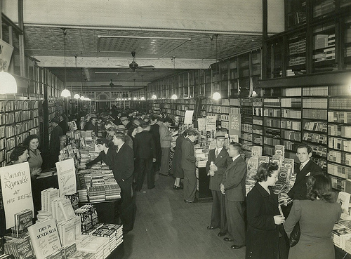 &quot;Interior of Angus &amp; Robertson booksellers&quot; (Sydney,Australia, 1946) by Bradford Pty Ltd