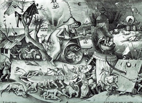 Detail from "The Seven Deadly Sins or the Seven Vices" by Pieter Bruegel the Elder, circa 1558; public domain