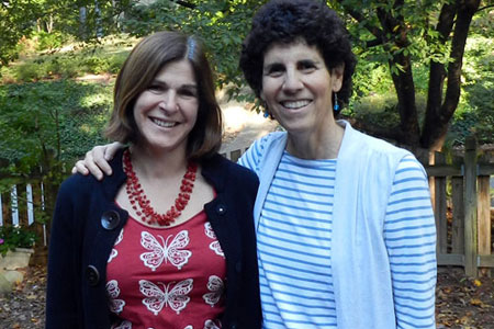 Andrea Sarvady (left) and Melissa Fay Greene (right) 