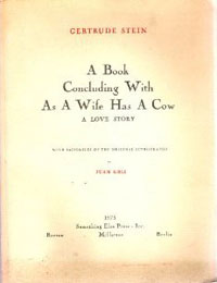 A Book Concluding with As a Wife Has a Cow