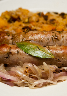 Bubble &amp; Squeak with Bangers