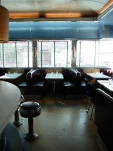 Photograph of the inside of a diner