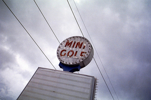 mini golf sign