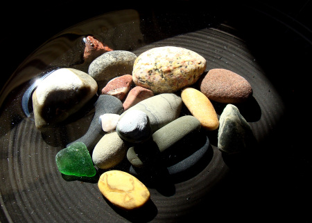 rocks in bowl
