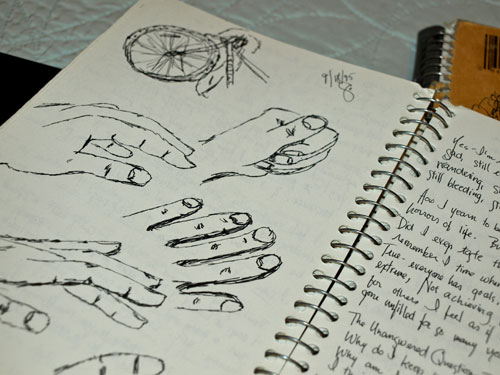 Journal with sketches