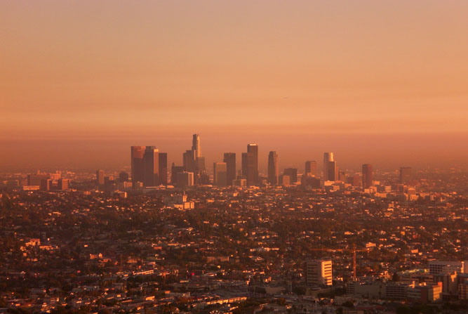 "Los Angeles at Sundown" &copy; Marcy Reiford