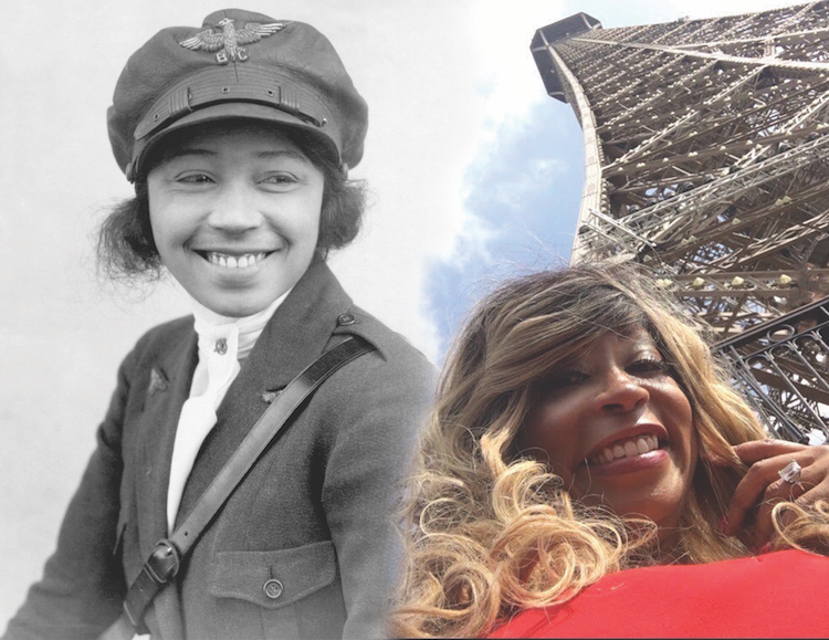“Queen Bess (circa 1922) and Rita at the Eiffel Tower (circa 2016)” (compilation)