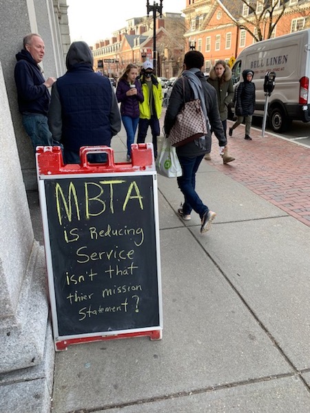 “Outside Mr. Bartley's in Harvard Square (March 16, 2020)” © Martha Nichols; used by permission