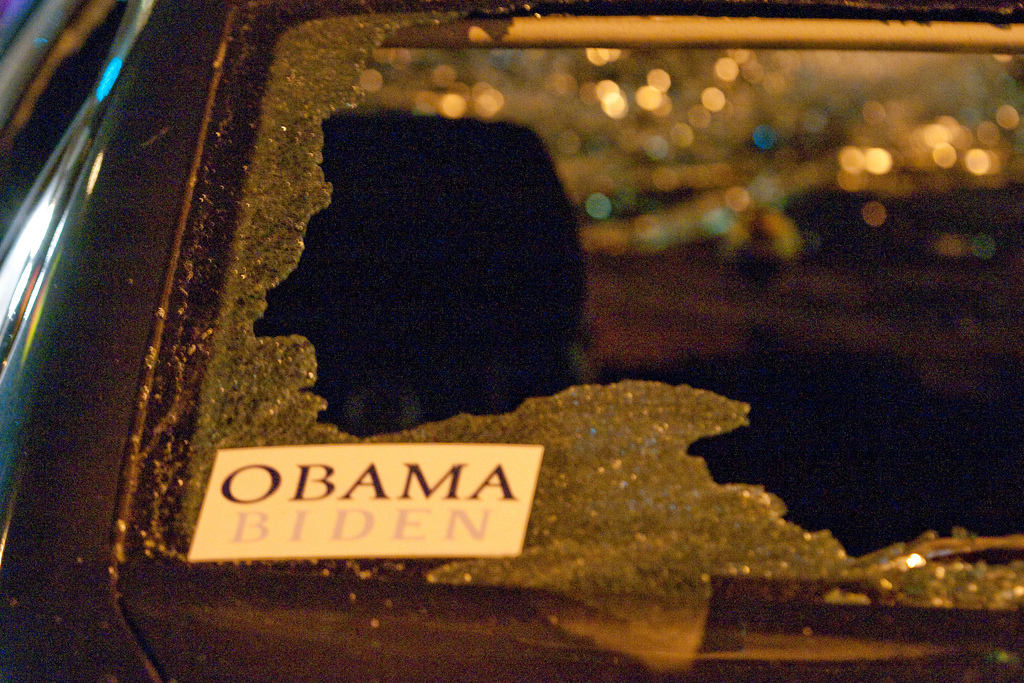 "Obama Biden, Oakland Riots" © Thomas Hawk; Creative Commons license