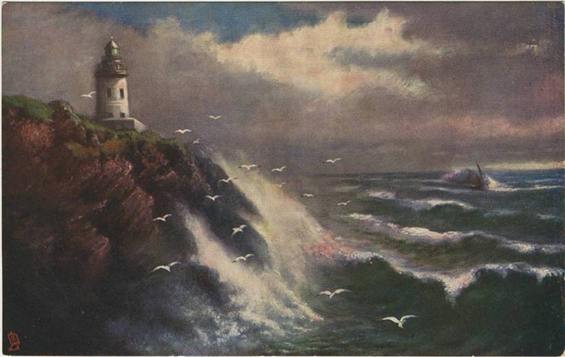 Douglas Head on Isle of Man, Oilette Postcard © The Newberry Library; public domain