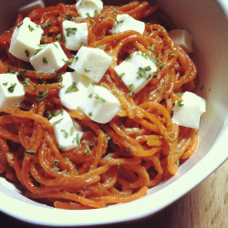 Sriracha spaghettini aglio olio 2