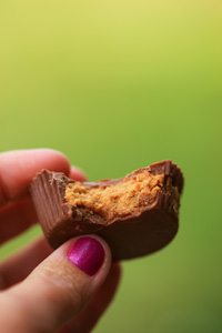Bitten Chocolate Peanut Butter Candy &#169; D. Sharon Pruitt